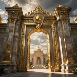 The gate to the eternal kingdom of Zeus, fantasy, digital art, HD, detailed.