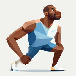 incredible geometric pop culture illustrations of usain bolt