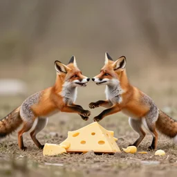 foxes fighting in the great cheese war