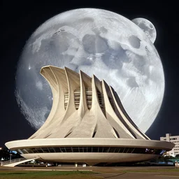 a building in the moon by oscar niemeyer