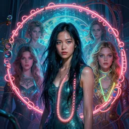 altered carbon, jamie chung, neon, dreamy vibe, fibonacci, sweat drops, insane intricate, highly detailed, cinematic, atmospheric. digital painting, artstation, concept art, smooth, sharp focus, illustration, unreal engine 5, 8 k, art by artgerm and greg rutkowski and alphonse mucha, laura sava, laura palmer