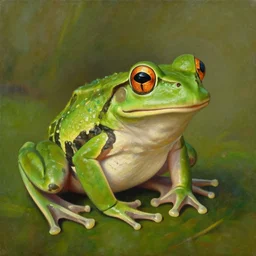The best painting of a frog of all time, by Grant Wood