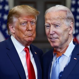 donald trump with joe biden's face