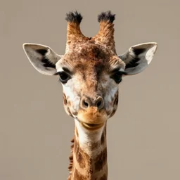 a really handsome giraffe face smiling, ultra hd, 4 k, realistic, unreal engine