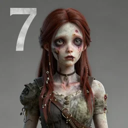 young laura ingalls as a zombie, 7 days to die zombie, fine art, award winning, intricate, elegant, sharp focus, cinematic lighting, highly detailed, digital painting, 8 k concept art, art by guweiz and z. w. gu, masterpiece, trending on artstation, 8 k