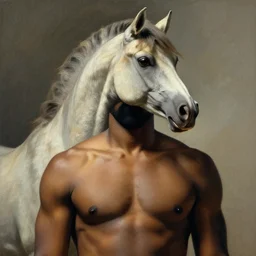 a cinematic shot of a centaur centaur centaur centaur centaur chimera kanye west shirtless torso majestic matte painting by beeple gustave dore artstation cgsociety