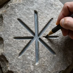 carving of a norse rune