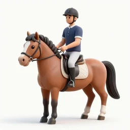 a man riding a micro horse