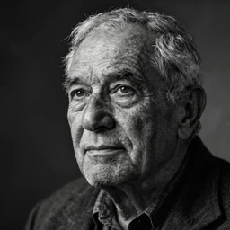 poignant portrait of an old man remembering his youth, the years weigh heavily in his eyes, nostalgia, melancholy, grayscale