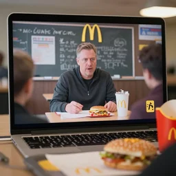 a McDonald’s training video featuring the flash