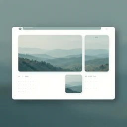 serene minimalist desktop ui