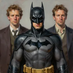 Batman portrayed by Pete Davidson, digital art, trending on artstation oil on canvas by J. C. Leyendecker and Edmund Blair Leighton and Charlie Bowater octane render