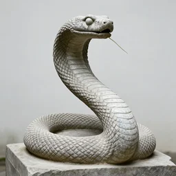 stone statue of a snake, realistic, detailed