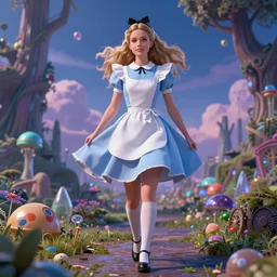alice in dmt tripping land, by greg rutkowski, very coherent, hyper realism, high detail, vivid colors, octane render, unreal engine, 8 k, smooth gradients, high contrast, depth of field by jacek yerka
