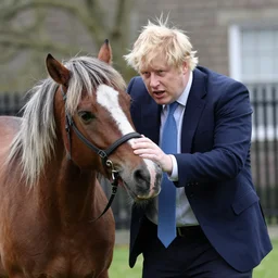 Boris Johnson smacks a pony