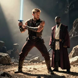 conor mcgregor playing a jedi in star wars, movie still