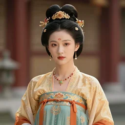 a beautiful and young tang dynasty empress, highly detailed, beautiful,