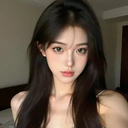 moe anime character selfie