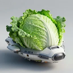 spaceship that looks like a cabbage, unreal engine render concept art 4 k