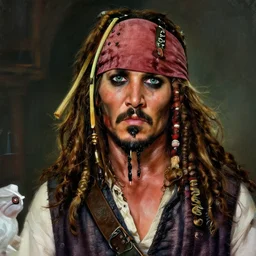 peter dinklage as captain jack sparrow, digital painting, extremely detailed, 4 k, intricate, brush strokes, mark arian, artgerm, bastien lecouffe - deharme