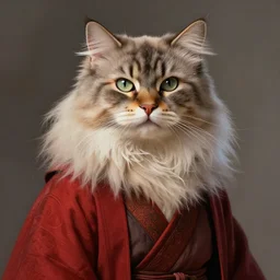 anthropomorphic long - haired siberian cat as jedi master, in the style of artgerm, illustration, epic, fantasy, intricate, hyper detailed, artstation, concept art, smooth, sharp focus, ray tracing, vibrant, photorealistic, simon bisley