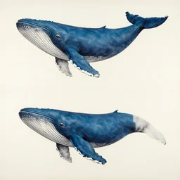 blue whale by dan mumford and peter doig and edward hopper, symmetrical, minimal, black ink, thick lines highly detailed, muted colours, masterpiece 8 k