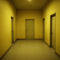 a liminal space photo of the backrooms, very scary, liminal space, found footage, yellow