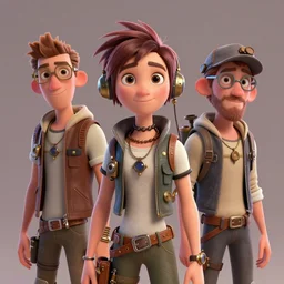 lofi steampunk portrait pixar style by Joe Fenton and Jonathan Yeo and Tom Bagshaw