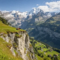 at the edge of the world in switzerland, hd, hdr, artstation, 8 k, shuttershock, 4 dimensions