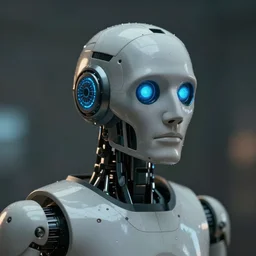 a man with a robot head like robbie the robot from lost in space realistic cinematic 3 5 mm