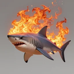 flaming sharknado, highly detailed, realistic, trending on art station
