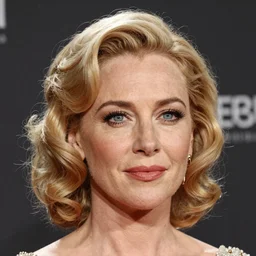photo of a gorgeous 40-year-old Gillian Anderson with 1940s hairstyle by Mario Testino, detailed, head shot, award winning, Sony a7R -