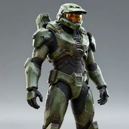 character creation, halo spartan, battle ready, halo style, octane render