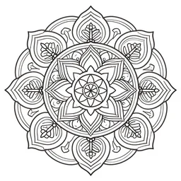 Mandala for coloring book, intricate detail, clear, clean lines