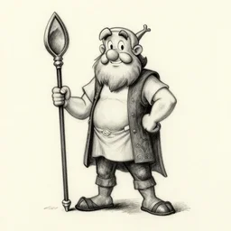 Astérix and Obelix in charcoal