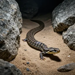 a close shot of a common european viper in a sand path, in avila mountains, vibora, european adder, granite rocks, 4 k, concept art, by wlop, ilya kuvshinov, artgerm, krenz cushart, greg rutkowski, pixiv. cinematic dramatic atmosphere, sharp focus, volumetric lighting, cinematic lighting, studio quality