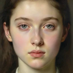 character portrait, lean face, cinematic lighting, glowing grey eyes, hyper - detailed, 4 k, high resolution, in the style of charlie bowater, tom bagshaw, single face, symmetrical, headshot photograph, insanely detailed and intricate, beautiful, elegant, watercolor, cinematic, portrait, raphaelite, headroom, pierre - auguste renoir