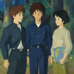 the three body problem, style of henri rousseau and richard scarry and hiroshi yoshida, cinematic