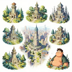 photo cartoon bd illustration comic manga painting of city environement : 5 fantasy environement, digital painting : 1 fat brush concept sketch artist bd enki bilal : 1 0