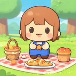 cute chibi smash bros picnic