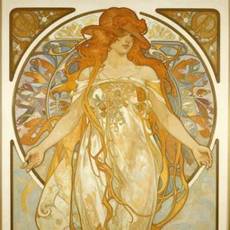 a retrofuturist painting in the style of donato giancola, and in the style of tom bagshaw, and in the style of alphonse mucha. symmetry, smooth, sharp focus, semi - realism, intricate detail.