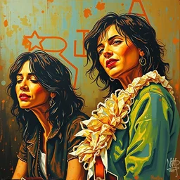 diamonds and rust, painted by joan baez and bob dylan