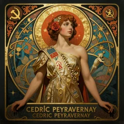 Futuristic Soviet Propaganda Art Nouveau, by Cedric Peyravernay, highly detailed, excellent composition, cinematic concept art, dramatic lighting, trending on ArtStation