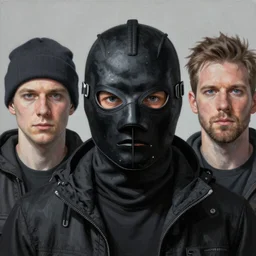 black ski mask painting by aaron brooks, chris dyer, android jones, and alex grey, highly detailed, high quality, high definition