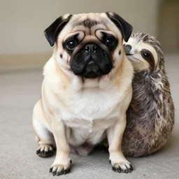 half pug, half sloth
