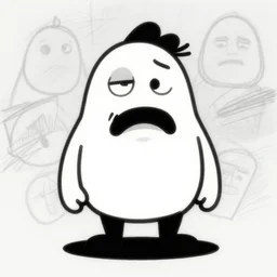 weird comical illustration, simplified sketch background, black and white, behance, devianart, artstation, dribble, creary, ello, cgsociety, drawcrowd, pixiv, concept art world, our art corner, newgrounds, doodle addicts, penup
