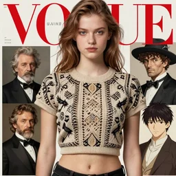 vogue magazine, elle magazine, greg rutkowski, john singer sargent, anime, trending on artstation, crop top, intricate