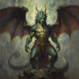 Dragon Pope by Jeff Easley. Oil Painting. HQ. Trending on Artstation. Dramatic lighting