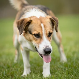 a dog taking a piss