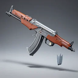 ak - 4 7 designed by nintendo, studio lighting, product photography